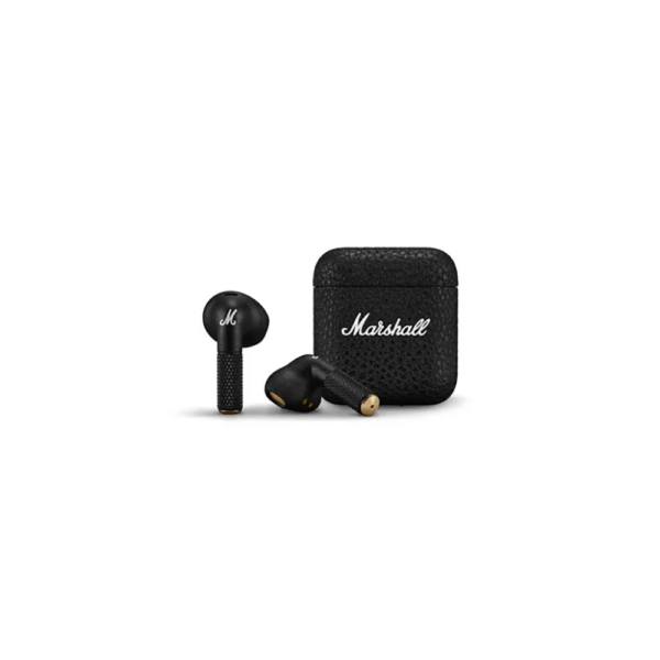 Marshall Minor IV True Wireless In-Ear-Kopfhörer Schwarz – Bluetooth TWS mit Ladecase und 30h Akkulaufzeit