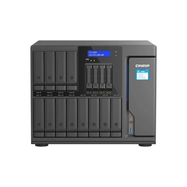 QNAP TS-1655-8G 16-Bay NAS System – 8-Core Intel, 2.5GbE, NVMe, erweiterbar bis 128GB RAM