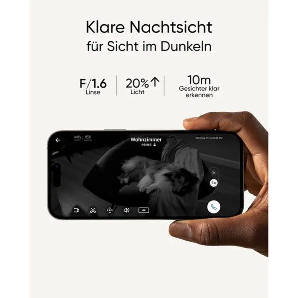 Zweites Bild voneufy Security Indoor Cam S350 4K Dual-Kamera – 360° WLAN Überwachungskamera mit KI-Tracking & Nachtsicht